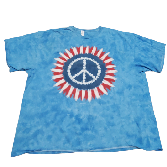 ビンテージ 80s 90s XL USA PEACE タイダイ Tシャツ