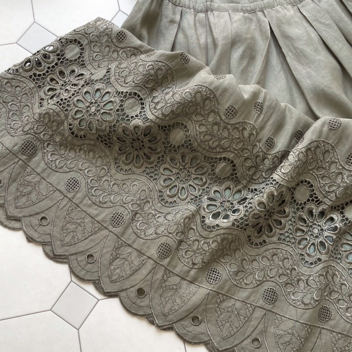 cutwork embroidery sleeveless dress | Vintage.City 古着屋、古着コーデ情報を発信