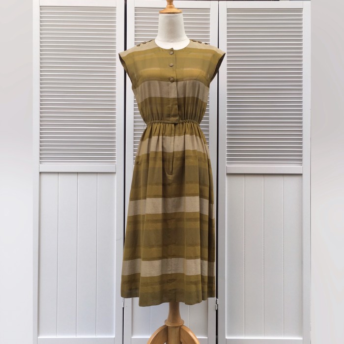 multi border sleeveless dress | Vintage.City 빈티지숍, 빈티지 코디 정보