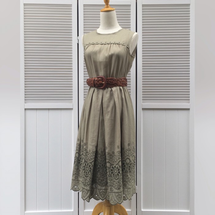 cutwork embroidery sleeveless dress | Vintage.City Vintage Shops, Vintage Fashion Trends