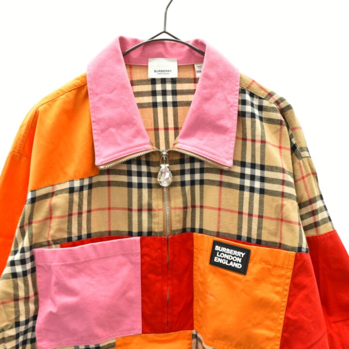 ノバチェックカラーブロックパッチワークハーフジップ半袖シャツ | Vintage.City 古着屋、古着コーデ情報を発信