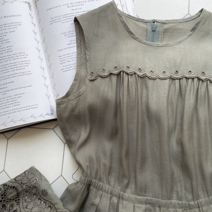 cutwork embroidery sleeveless dress | Vintage.City 빈티지숍, 빈티지 코디 정보
