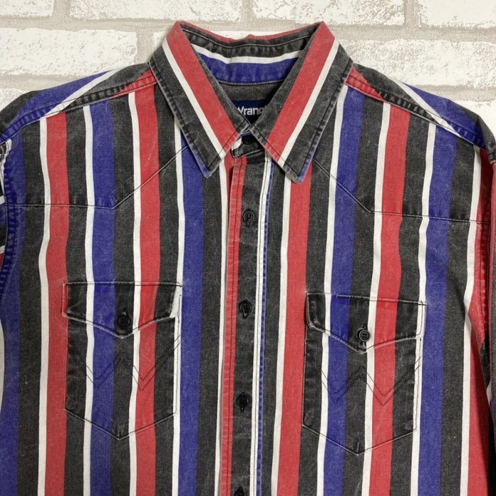 Wrangler（ラングラー）　USA製マルチカラーストライプ長袖シャツ | Vintage.City 古着屋、古着コーデ情報を発信