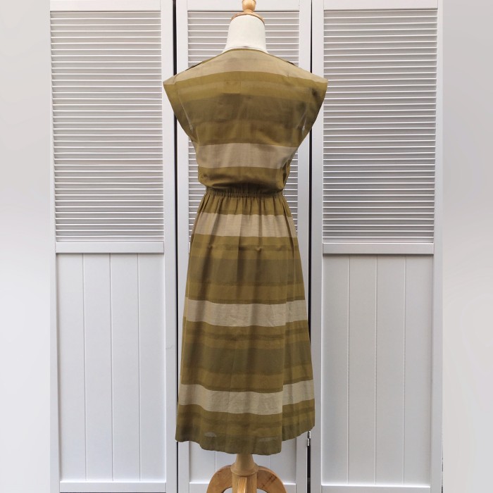 multi border sleeveless dress | Vintage.City 빈티지숍, 빈티지 코디 정보
