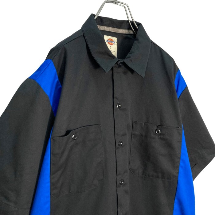 Dickies S/S Black × Blue bi-color shirt | Vintage.City 古着屋、古着コーデ情報を発信