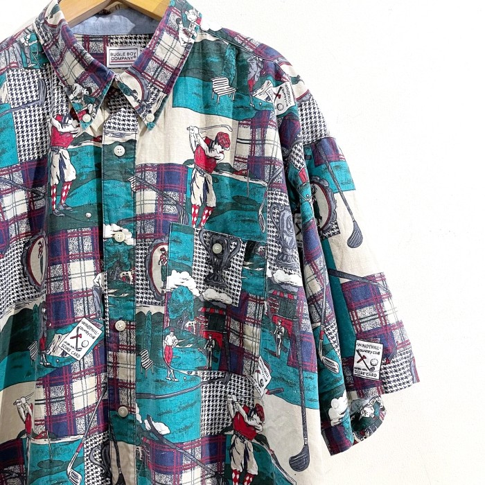 1990's BUGLE BOY patchwork B.D.shirt | Vintage.City 古着屋、古着コーデ情報を発信