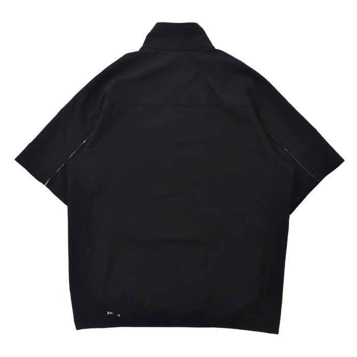 NIKE 半袖トラックジャケット XL ブラック ポリエステル ロゴ刺繍 | Vintage.City 古着屋、古着コーデ情報を発信