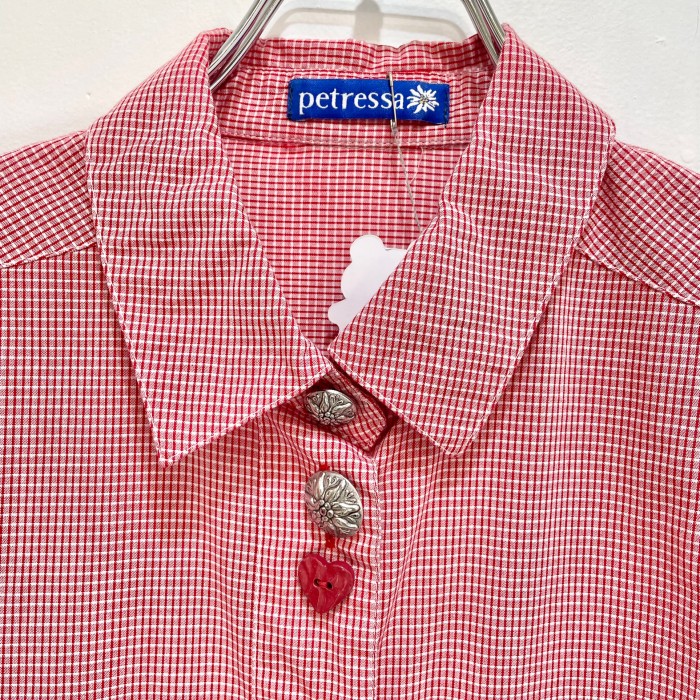 デザインボタンと刺繍のチロルシャツ | Vintage.City 빈티지숍, 빈티지 코디 정보