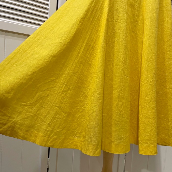 dolman sleeve yellow dress | Vintage.City 古着屋、古着コーデ情報を発信