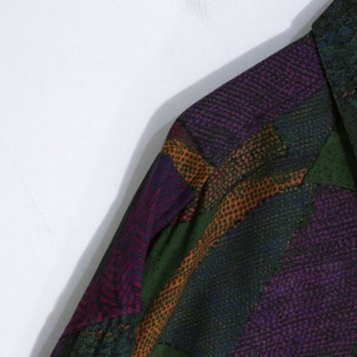 pointillism patchwork style wool shirt | Vintage.City 古着屋、古着コーデ情報を発信