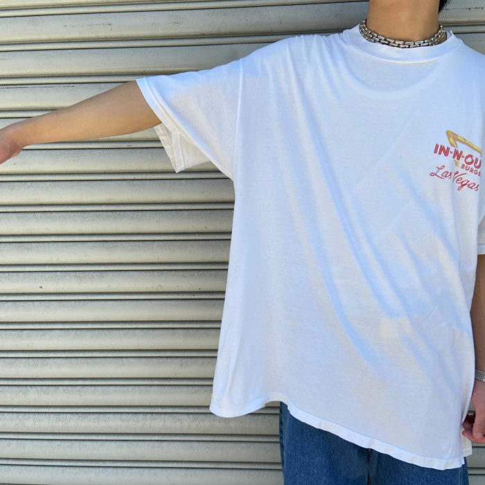『送料無料』90s IN-N-OUT BURGER 両面プリントTシャツ　白　 | Vintage.City 빈티지숍, 빈티지 코디 정보