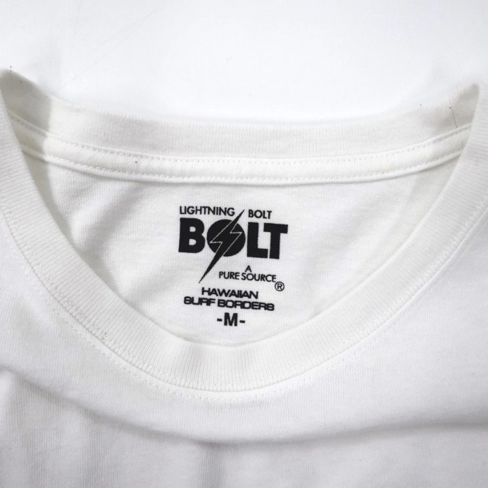 LIGHTNING BOLT Tシャツ M ホワイト コットン 両面プリント | Vintage.City 古着屋、古着コーデ情報を発信