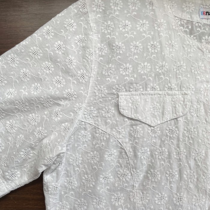 sunflower lace white blouse | Vintage.City 古着屋、古着コーデ情報を発信