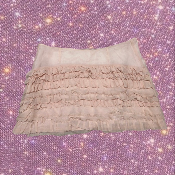 "NINE" Powder Pink Silk Micro Mini skirt | Vintage.City 古着屋、古着コーデ情報を発信