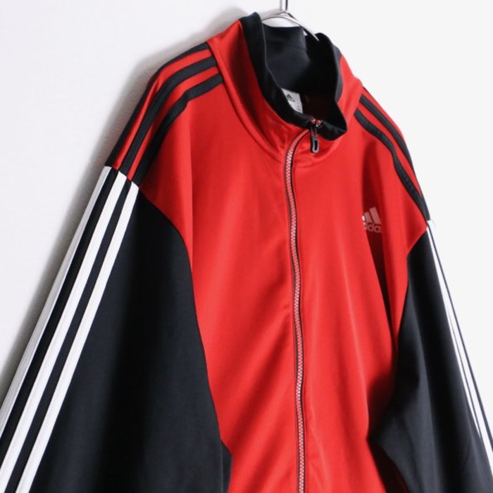 "adidas" red×black track jacket | Vintage.City 古着屋、古着コーデ情報を発信
