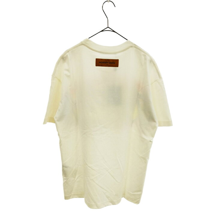 ルイヴィトン グラフィット ロゴプリントクルーネック 半袖Tシャツ ホワイト S