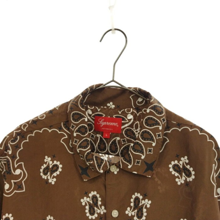 21SSバンダナ シルクシャツ 半袖シャツ ブラウン | Vintage.City 古着屋、古着コーデ情報を発信