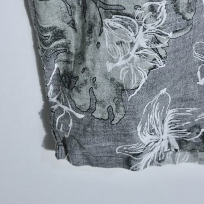 Hibiscus Design Vintage Gray Aloha Shirt | Vintage.City 古着屋、古着コーデ情報を発信