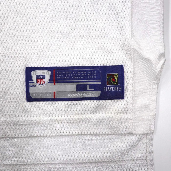 REEBOK ゲームシャツ L ホワイト ポリエステル ナンバリング NFL | Vintage.City 古着屋、古着コーデ情報を発信