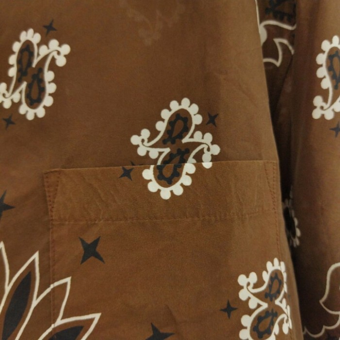 21SSバンダナ シルクシャツ 半袖シャツ ブラウン | Vintage.City 古着屋、古着コーデ情報を発信