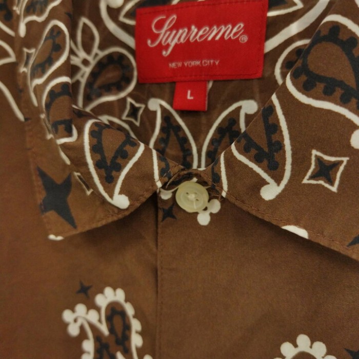 21SSバンダナ シルクシャツ 半袖シャツ ブラウン | Vintage.City 빈티지숍, 빈티지 코디 정보