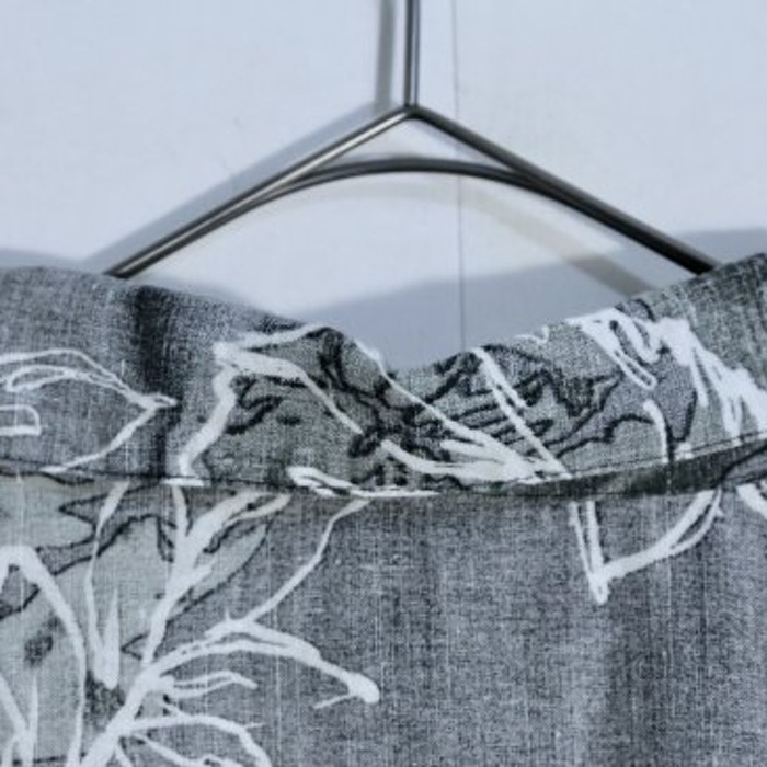 Hibiscus Design Vintage Gray Aloha Shirt | Vintage.City 빈티지숍, 빈티지 코디 정보
