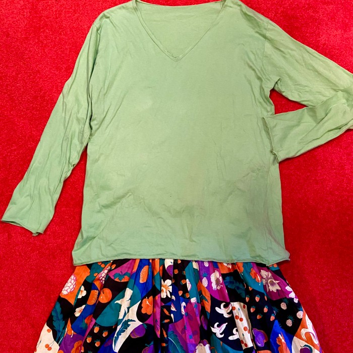used 長袖Tシャツ 緑 ロンT ピスタチオグリーン | Vintage.City 빈티지숍, 빈티지 코디 정보
