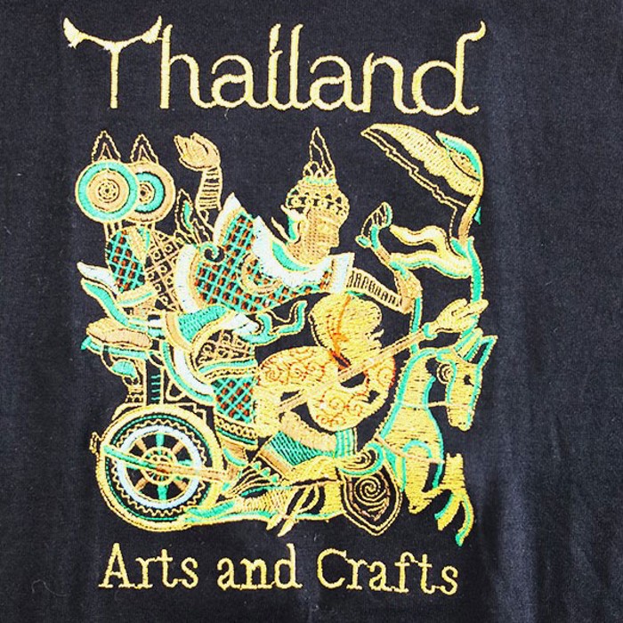 90s Thailand Asian Embroidery T-Shit | Vintage.City 古着屋、古着コーデ情報を発信