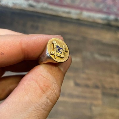10K ゴールド　フリーメイソンリング　指輪　ヴィンテージ | Vintage.City 古着屋、古着コーデ情報を発信