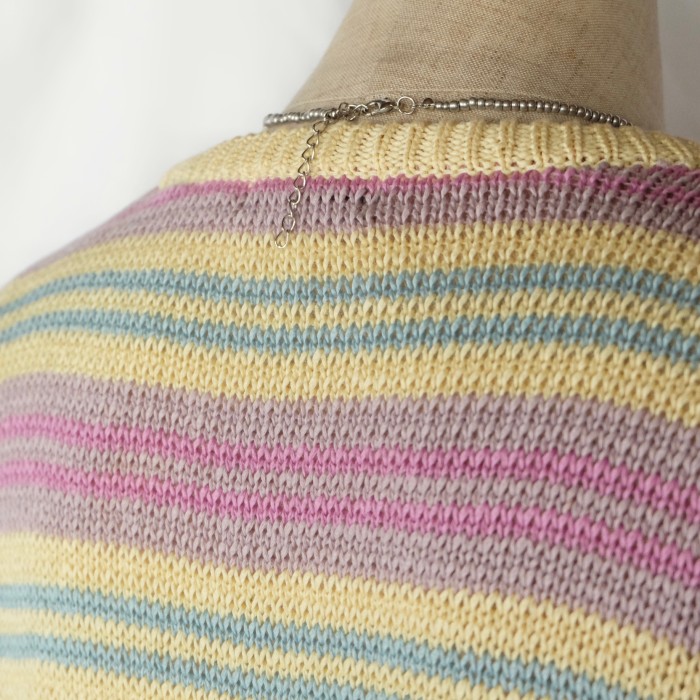 Border summer knit | Vintage.City 古着屋、古着コーデ情報を発信