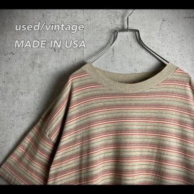 希少 90s USA製 オーバーサイズ マルチボーダー Tシャツ | Vintage.City