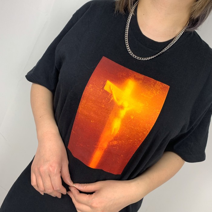 【※希少】supreme シュプリーム★ファイヤー刺繍ロゴ  tシャツ 黒 M