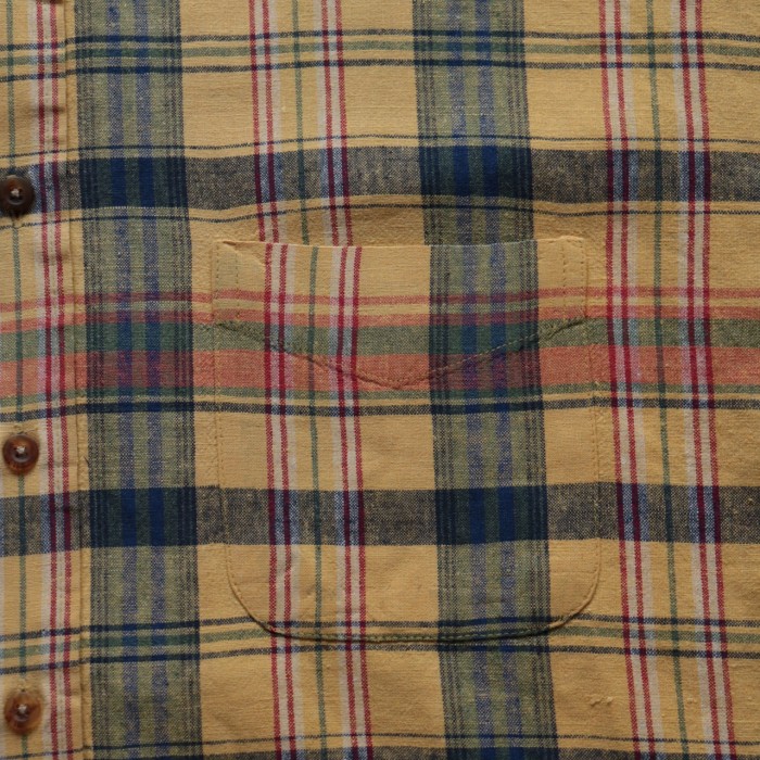 Vintage yellow check s/s shirt | Vintage.City 古着屋、古着コーデ情報を発信