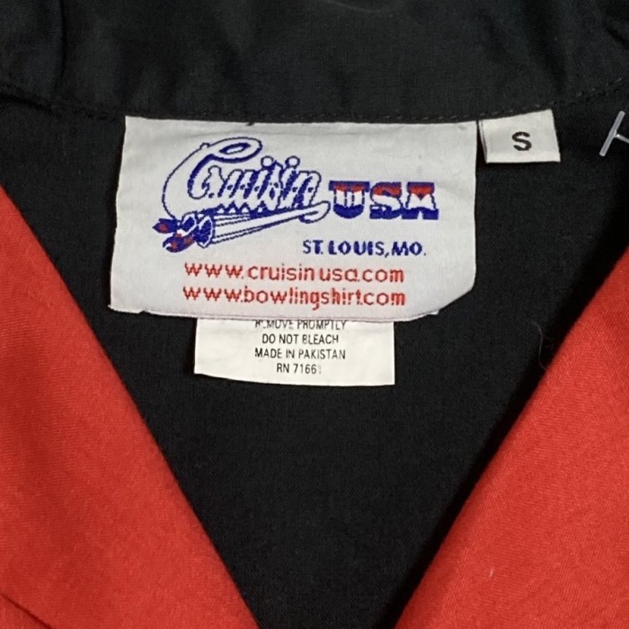 CruisinUSA レッド×ブラックバイカラーボーリングシャツ　Sサイズ | Vintage.City 古着屋、古着コーデ情報を発信