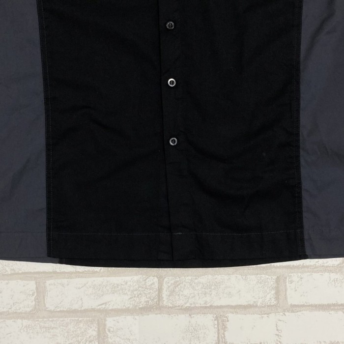 NORTHEND　グレー×ブラックバイカラー刺繍入りボーリングシャツ　Lサイズ | Vintage.City 古着屋、古着コーデ情報を発信