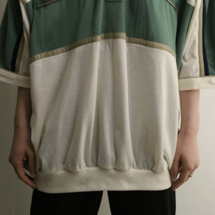 pale green color switching libpolo shirt | Vintage.City 빈티지숍, 빈티지 코디 정보