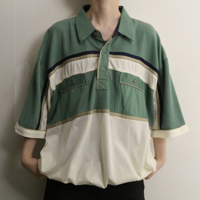 pale green color switching libpolo shirt | Vintage.City Vintage Shops, Vintage Fashion Trends