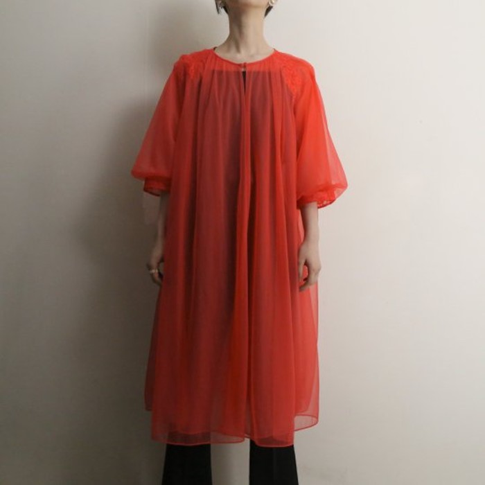 One point lace decoration sheer cardigan | Vintage.City 古着屋、古着コーデ情報を発信