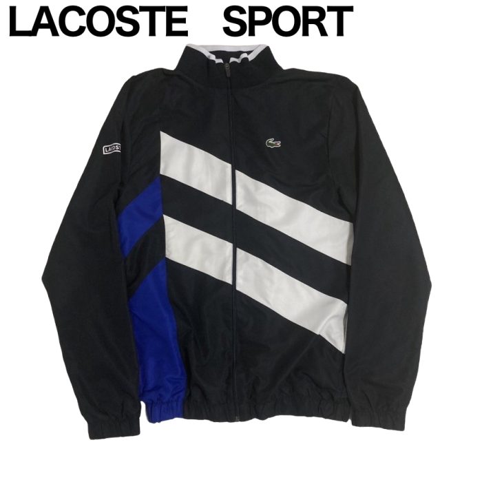 LACOSTE SPORT（ラコステスポーツ）黒×白×青 ナイロンジャケット 