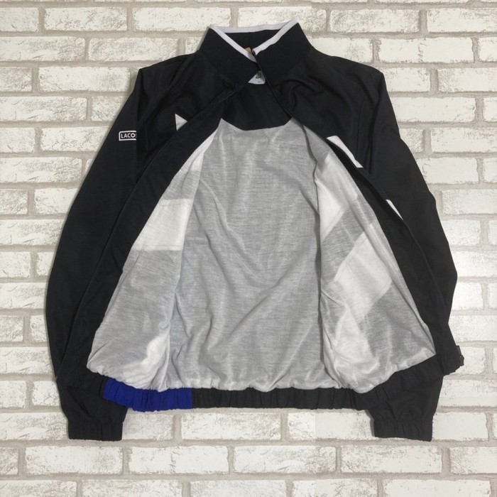 LACOSTE SPORT（ラコステスポーツ）黒×白×青 ナイロンジャケット 