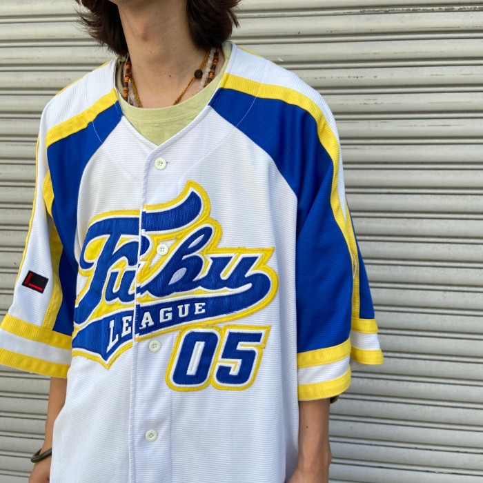 送料無料』90s FUBU ベースボールシャツ ビッグサイズ ワッペン フブ 