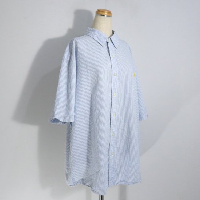 “Polo Ralph Lauren” seersucker shirt | Vintage.City 빈티지숍, 빈티지 코디 정보