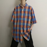 "RL" madras check H/S button down shirt | Vintage.City ヴィンテージ 古着