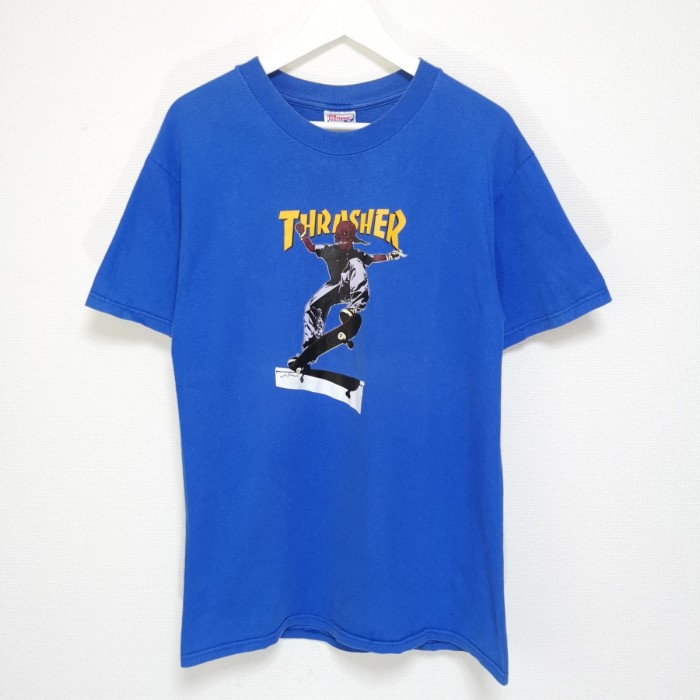 M 90s THRASHER PUSHEAD Tシャツ HANES スラパス | Vintage.City 빈티지숍, 빈티지 코디 정보
