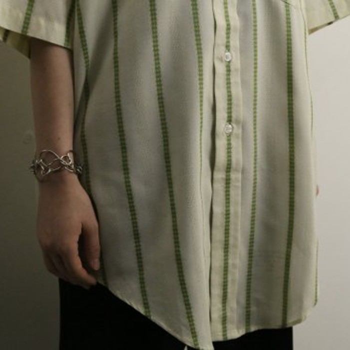 70's "Arrow" lightgreen stripe H/S shirt | Vintage.City 빈티지숍, 빈티지 코디 정보