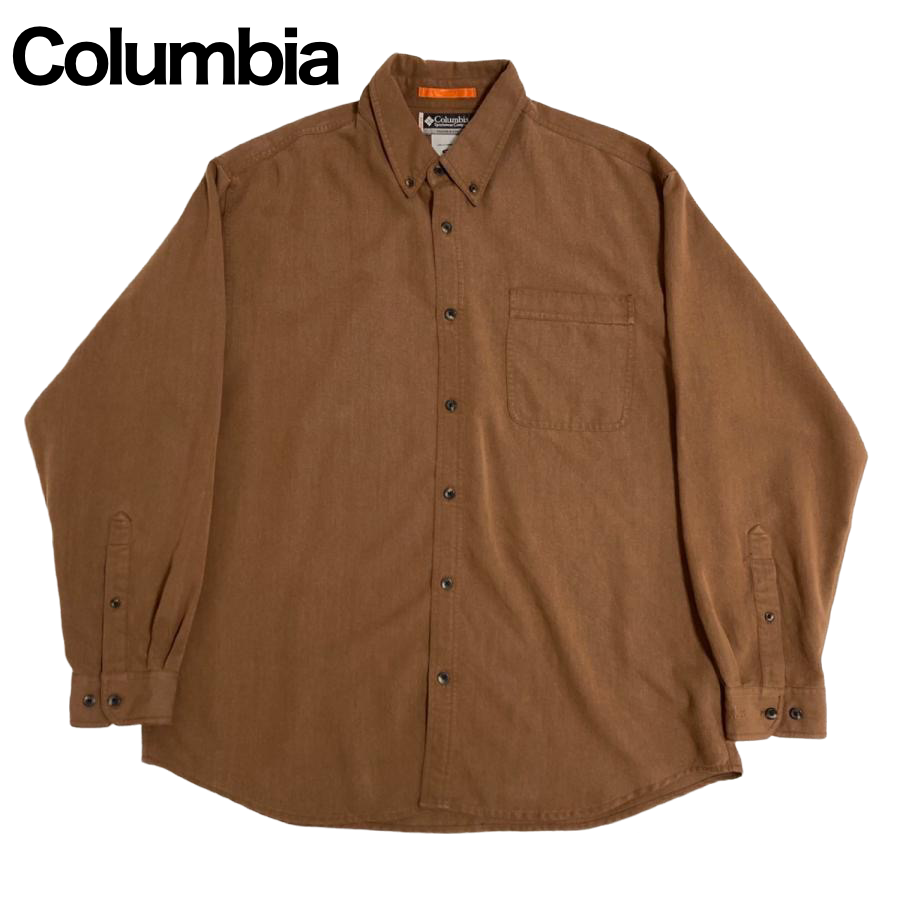 Columbiaコロンビア ブラウン 茶色 長袖シャツ メンズXLサイズ