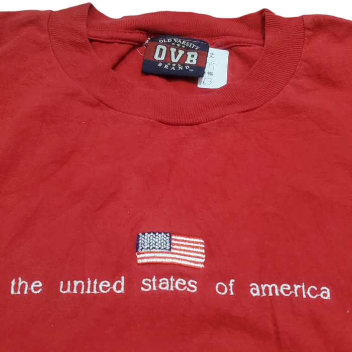 アメリカ国旗 刺繍 USA古着 半袖Tシャツ ティシャツ ロゴ | Vintage.City