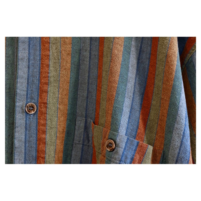 EURO Old Multicolor Striped Shirt | Vintage.City 빈티지숍, 빈티지 코디 정보