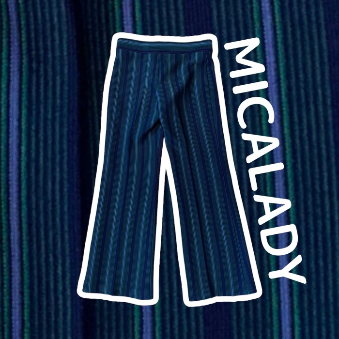 【レトロ古着】MICALADY ストライプ　セミフレアパンツ | Vintage.City 빈티지숍, 빈티지 코디 정보