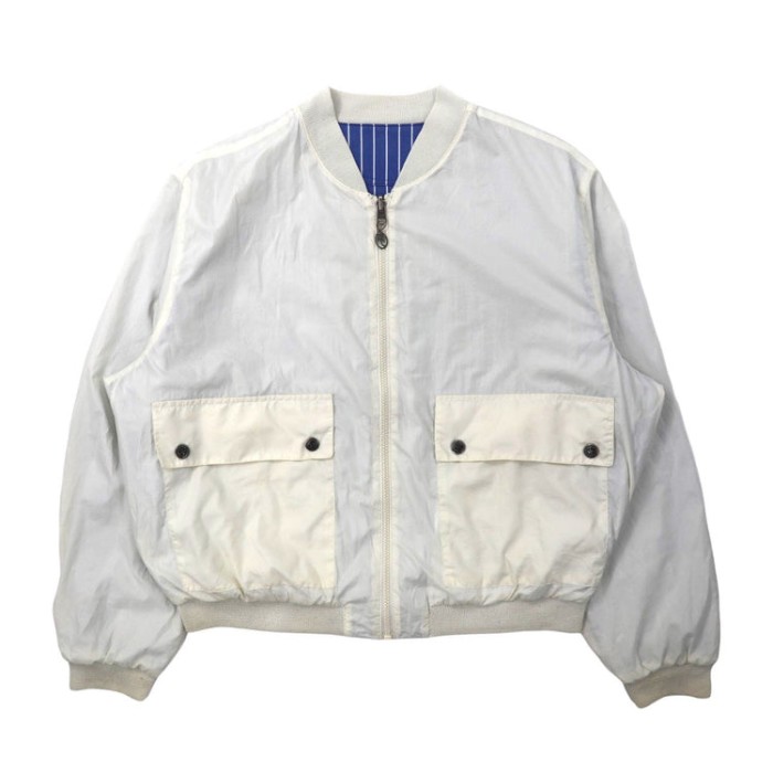 CASTELBAJAC ボンバージャケット XL ホワイト ブルー リバーシブル | Vintage.City 古着屋、古着コーデ情報を発信